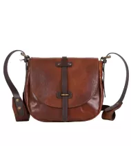 CHIARUGI Borsa piccola in pelle vintage Conconully Marrone