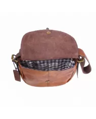 CHIARUGI Borsa piccola in pelle vintage Conconully Marrone