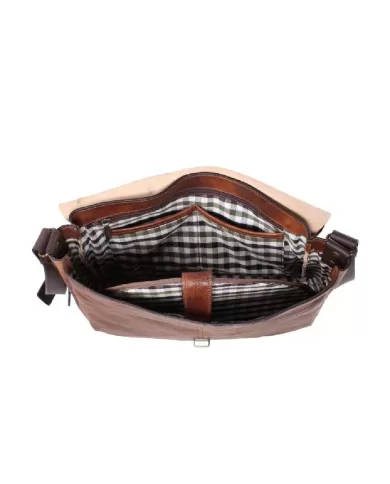 CHIARUGI Borsa messenger in pelle vintage Kinosis Marrone CHIARUGI Borsa messenger in pelle vintage Kinosis Marrone