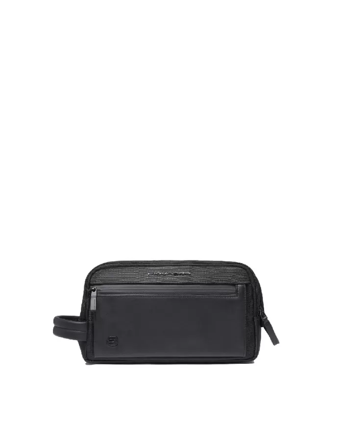 Piquadro Necssaire in tessuto riciclato Orion Nero
