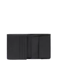 Piquadro Portafoglio piccolo in pelle Atlas Nero