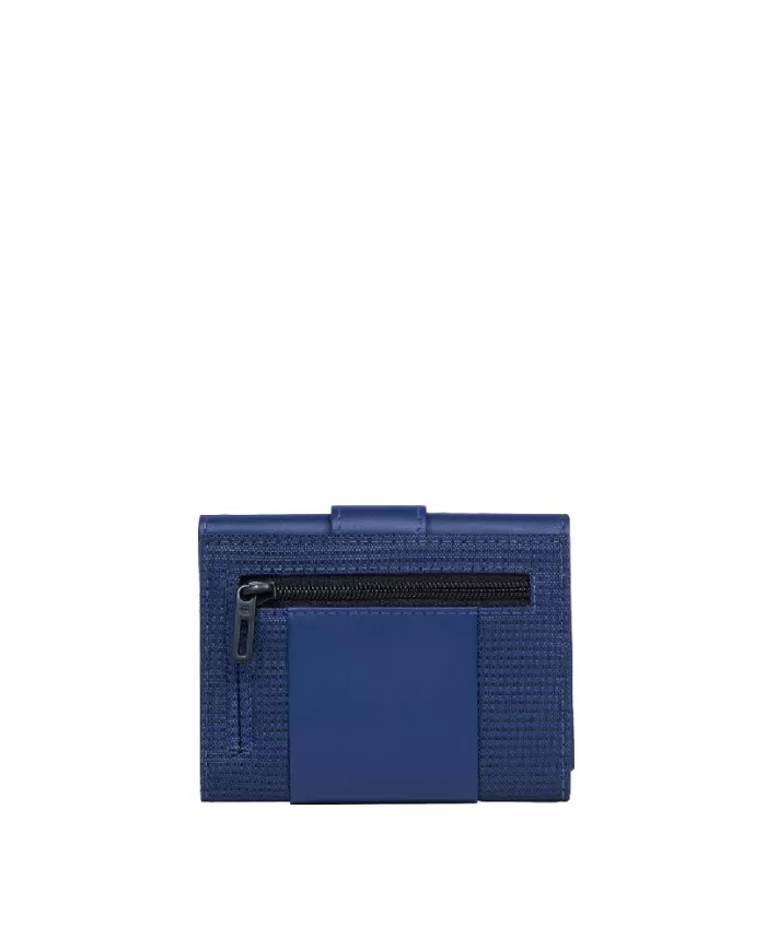 Piquadro Portafoglio verticale piccolo PQ Earth Blu