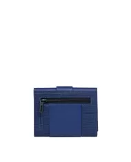 Piquadro Portafoglio verticale piccolo PQ Earth Blu