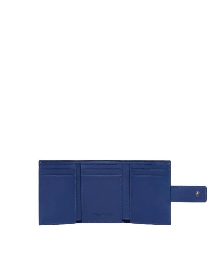 Piquadro Portafoglio verticale piccolo PQ Earth Blu