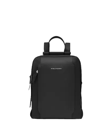 Piquadro Zaino tessuto pelle porta pc 14" Lyra Nero