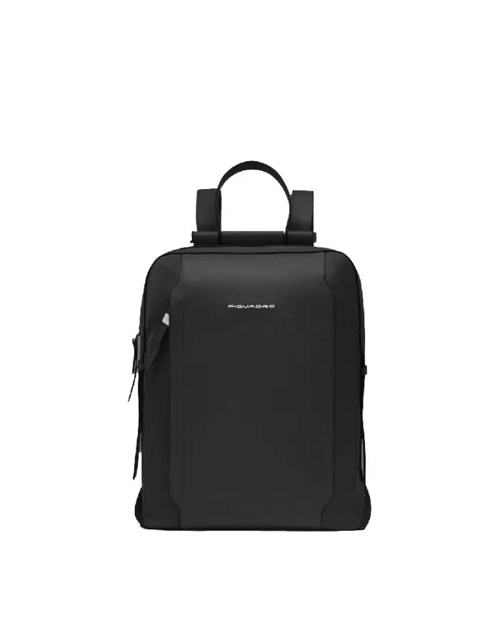 Piquadro Zaino tessuto pelle porta pc 14" Lyra Nero