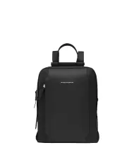 Piquadro Zaino tessuto pelle porta pc 14" Lyra Nero