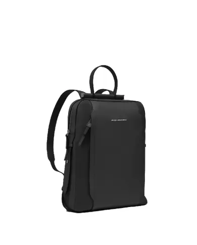 Piquadro Zaino tessuto pelle porta pc 14" Lyra Nero