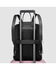 Piquadro Zaino tessuto pelle porta pc 14" Lyra Nero
