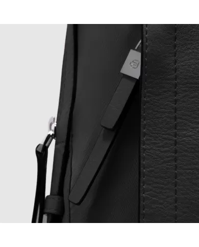 Piquadro Zaino tessuto pelle porta pc 14" Lyra Nero