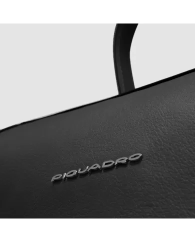Piquadro Zaino tessuto pelle porta pc 14" Lyra Nero