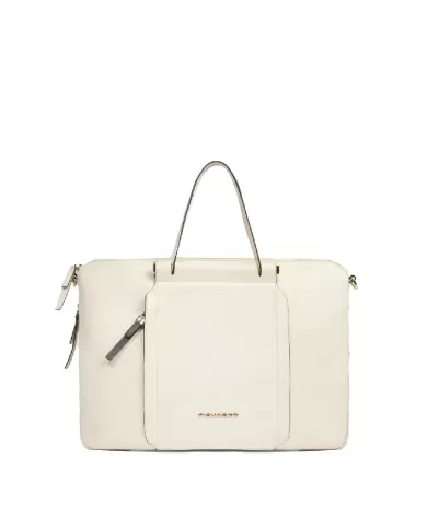Piquadro Cartella donna pelle pc 15" Circle Bianco