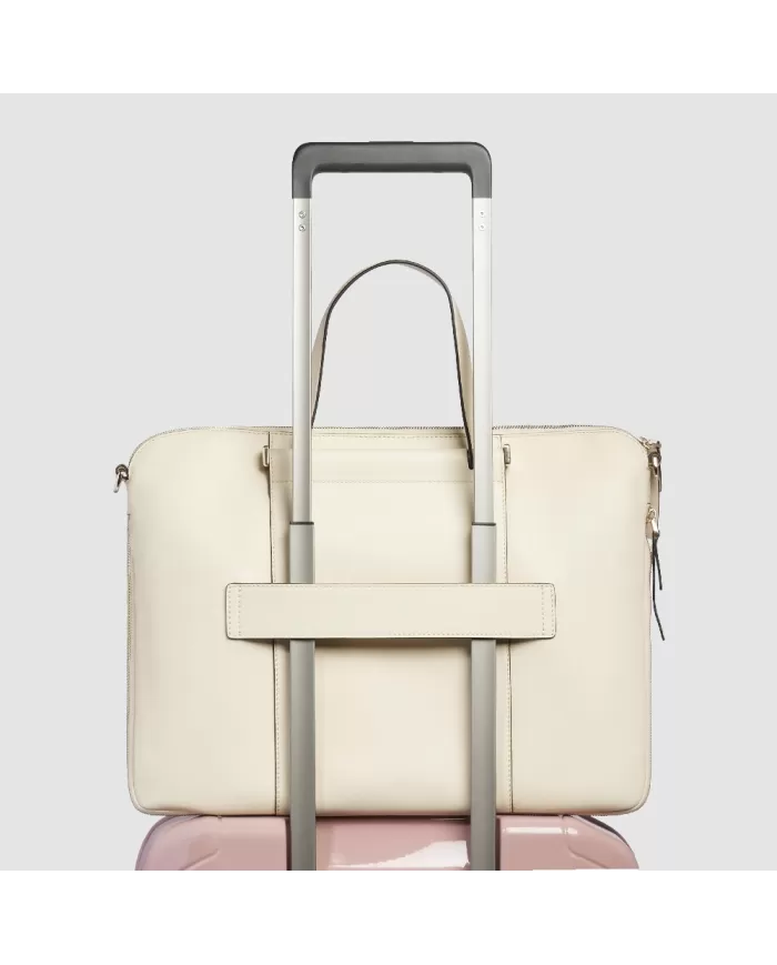 Piquadro Cartella donna pelle pc 15" Circle Bianco