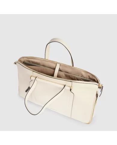 Piquadro Cartella donna pelle pc 15" Circle Bianco