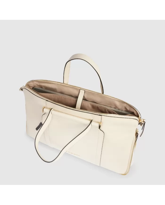 Piquadro Cartella donna pelle pc 15" Circle Bianco