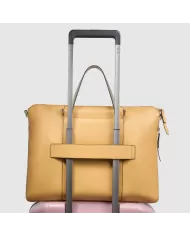 Piquadro Cartella donna pelle pc 15" Circle Giallo/Beige