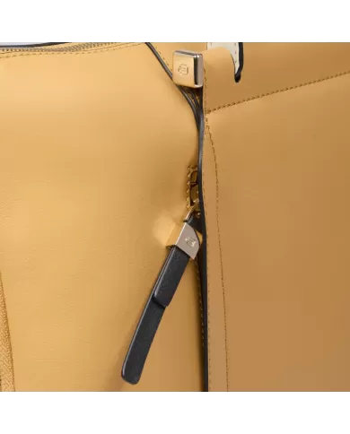 Piquadro Cartella donna pelle pc 15" Circle Giallo/Beige