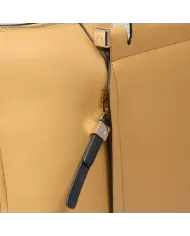 Piquadro Cartella donna pelle pc 15" Circle Giallo/Beige