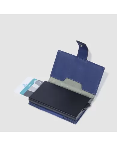 Piquadro Porta carte credito e banconote Pq Earth Blu