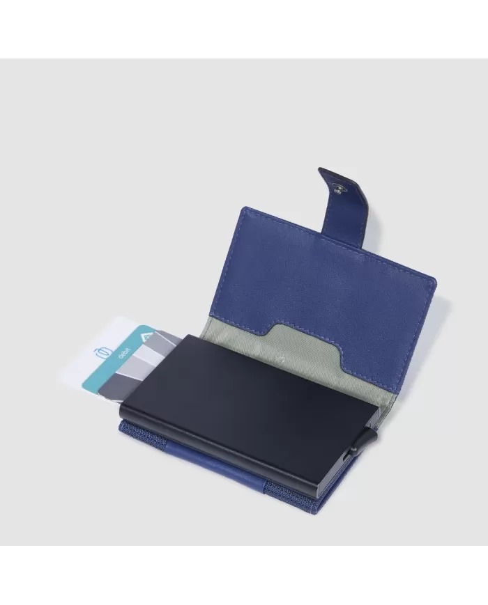 Piquadro Porta carte credito e banconote Pq Earth Blu