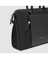 Piquadro Cartella tessuto pelle pc 15" Lyra Nero