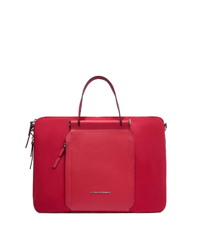Piquadro Cartella tessuto pelle pc 15" Lyra Rosso