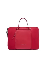 Piquadro Cartella tessuto pelle pc 15" Lyra Rosso