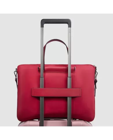 Piquadro Cartella tessuto pelle pc 15" Lyra Rosso