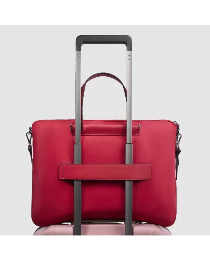 Piquadro Cartella tessuto pelle pc 15" Lyra Rosso