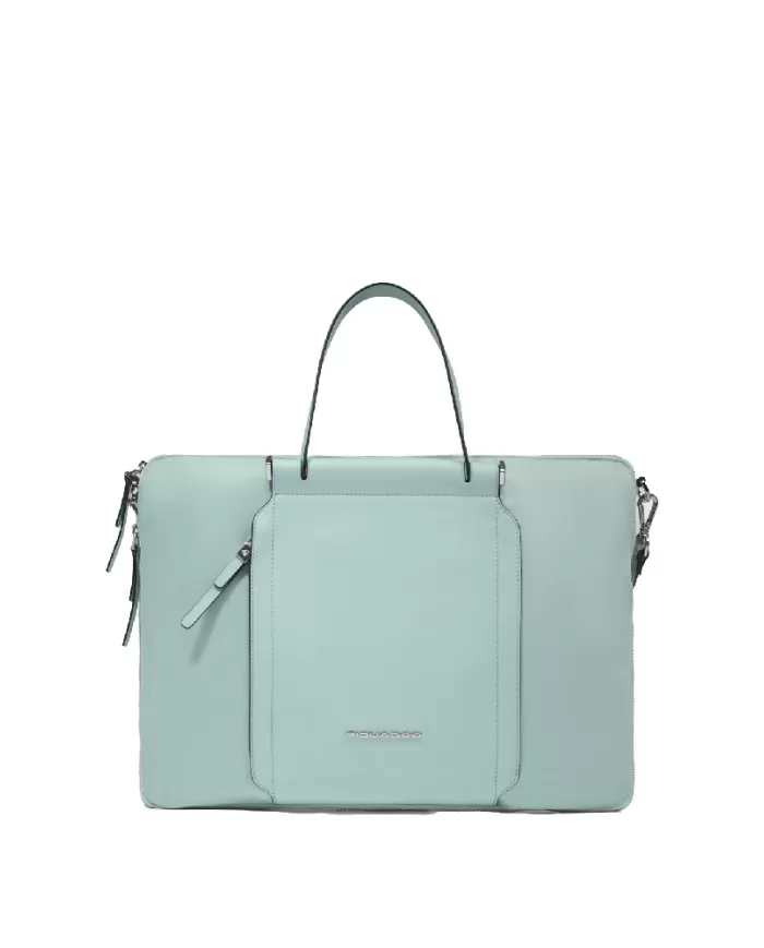 Piquadro Cartella tessuto pelle pc 15" Lyra Verde