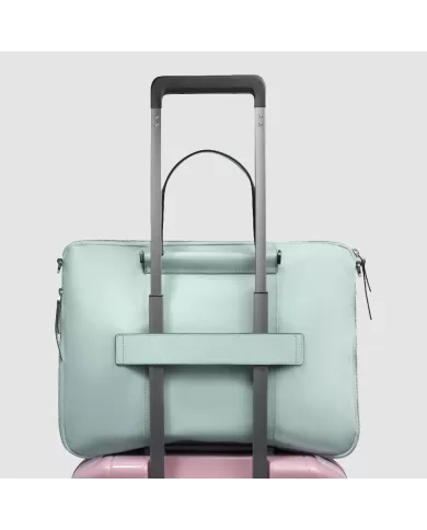 Piquadro Cartella tessuto pelle pc 15" Lyra Verde