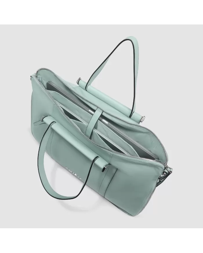 Piquadro Cartella tessuto pelle pc 15" Lyra Verde