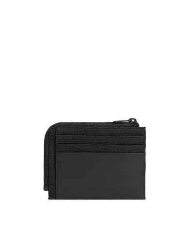 Piquadro Porta carte di credito tessuto Orion Nero
