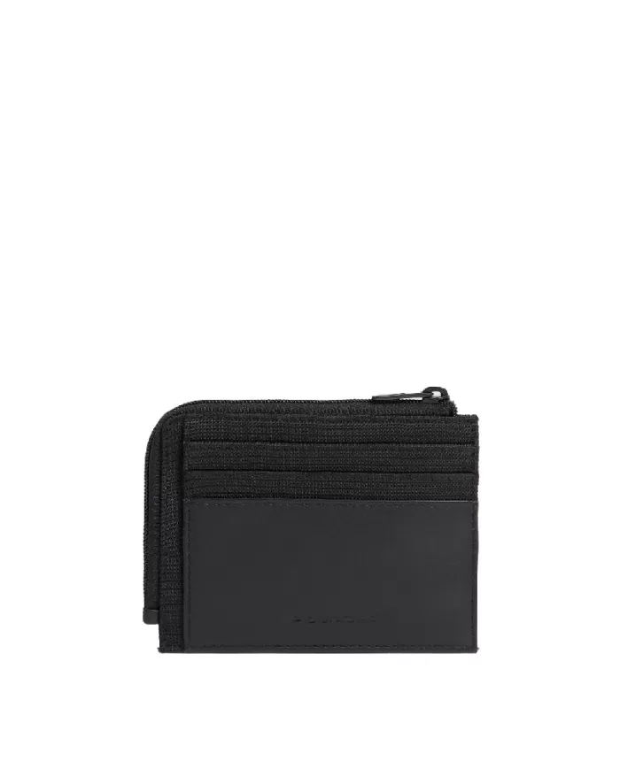 Piquadro Porta carte di credito tessuto Orion Nero
