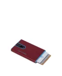 Piquadro Porta carte di credito con sliding system "Blue square" Rosso
