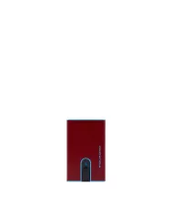 Piquadro Porta carte di credito con sliding system "Blue square" Rosso