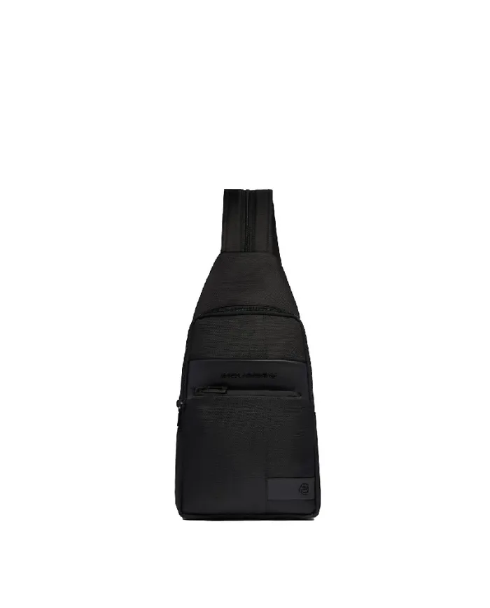 Piquadro Monospalla tessuto Wollem Nero