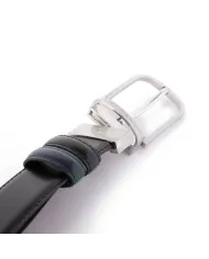 Piquadro Cintura uomo reversibile in pelle Nero/Blu