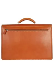 Bric's Cartella in cuoio due comparti, Bric's "Life Pelle", made in Italy. Cognac
