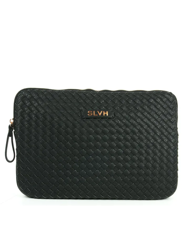 Silvian Heach Custodia porta tablet intrecciata, Silvian Heach Nero