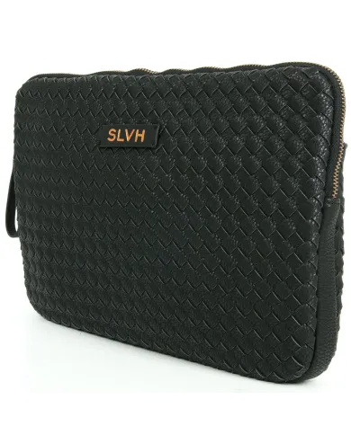 Silvian Heach Custodia porta tablet intrecciata, Silvian Heach Nero
