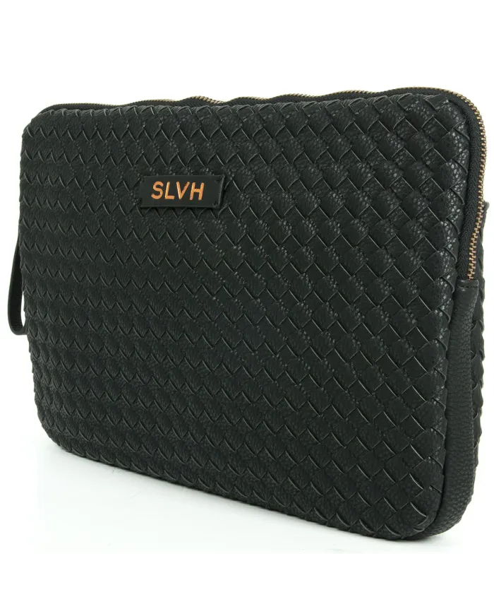 Silvian Heach Custodia porta tablet intrecciata, Silvian Heach Nero