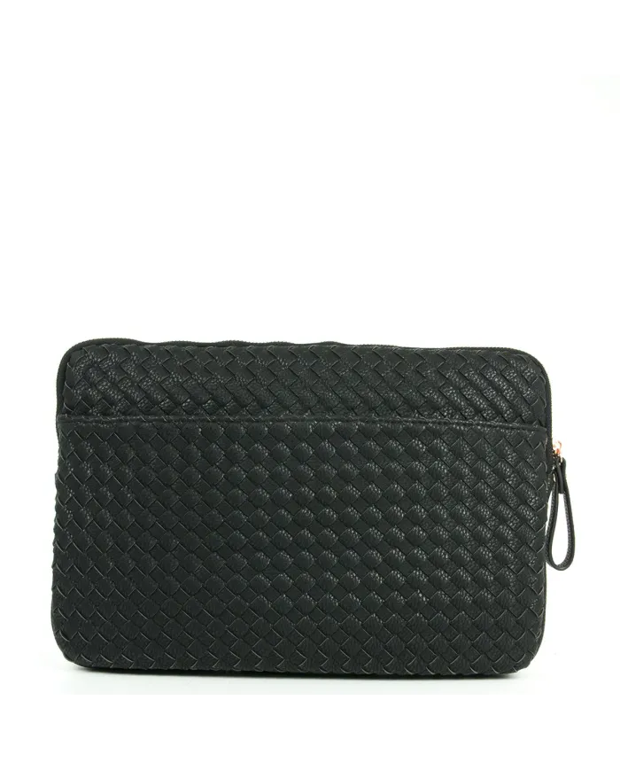 Silvian Heach Custodia porta tablet intrecciata, Silvian Heach Nero