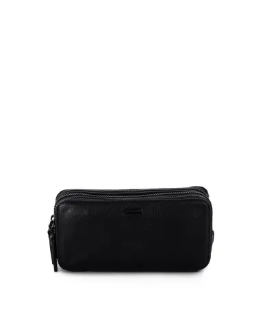 Gianni Conti Pochette uomo in pelle Nero