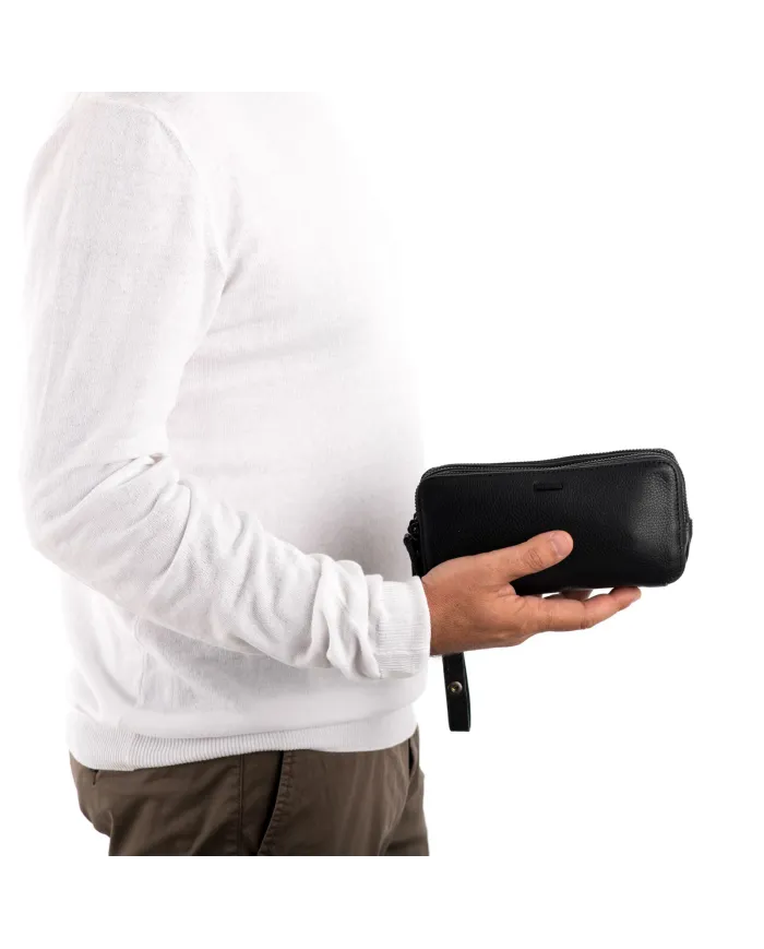 Gianni Conti Pochette uomo in pelle Nero Gianni Conti Pochette uomo in pelle Nero