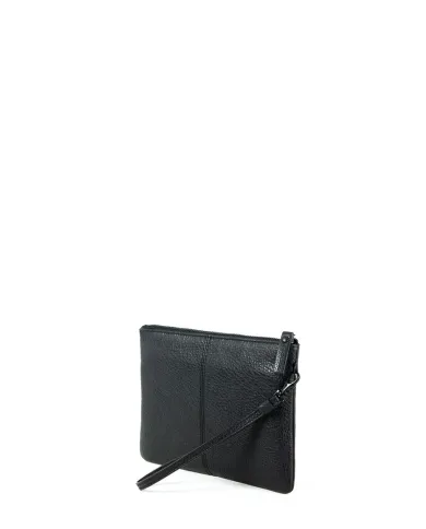 Gianni Conti Pochette in pelle martellata Nero