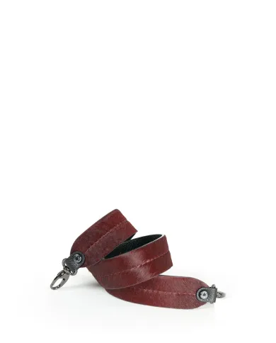 Visona Tracolla per borsa in pelle cavallino Bordeaux