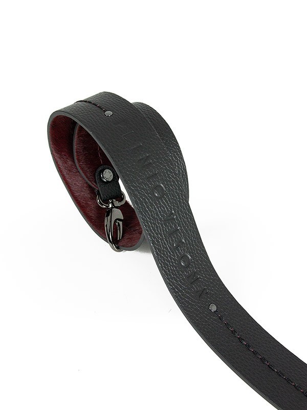 Nerz Umhängetasche für Ledertasche Pferd Bordeaux - Bild 4 von 4
