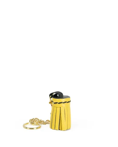 Visona Portachiavi nappina Giallo