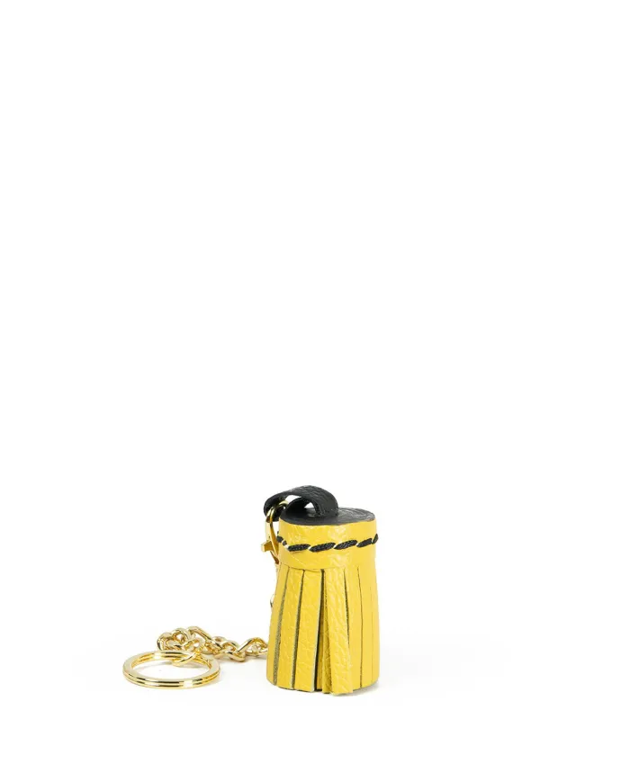 Visona Portachiavi nappina Giallo